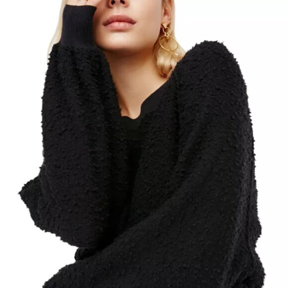 Free People Found My Friend Sweatshirt in Black Large - Picture 2 of 13